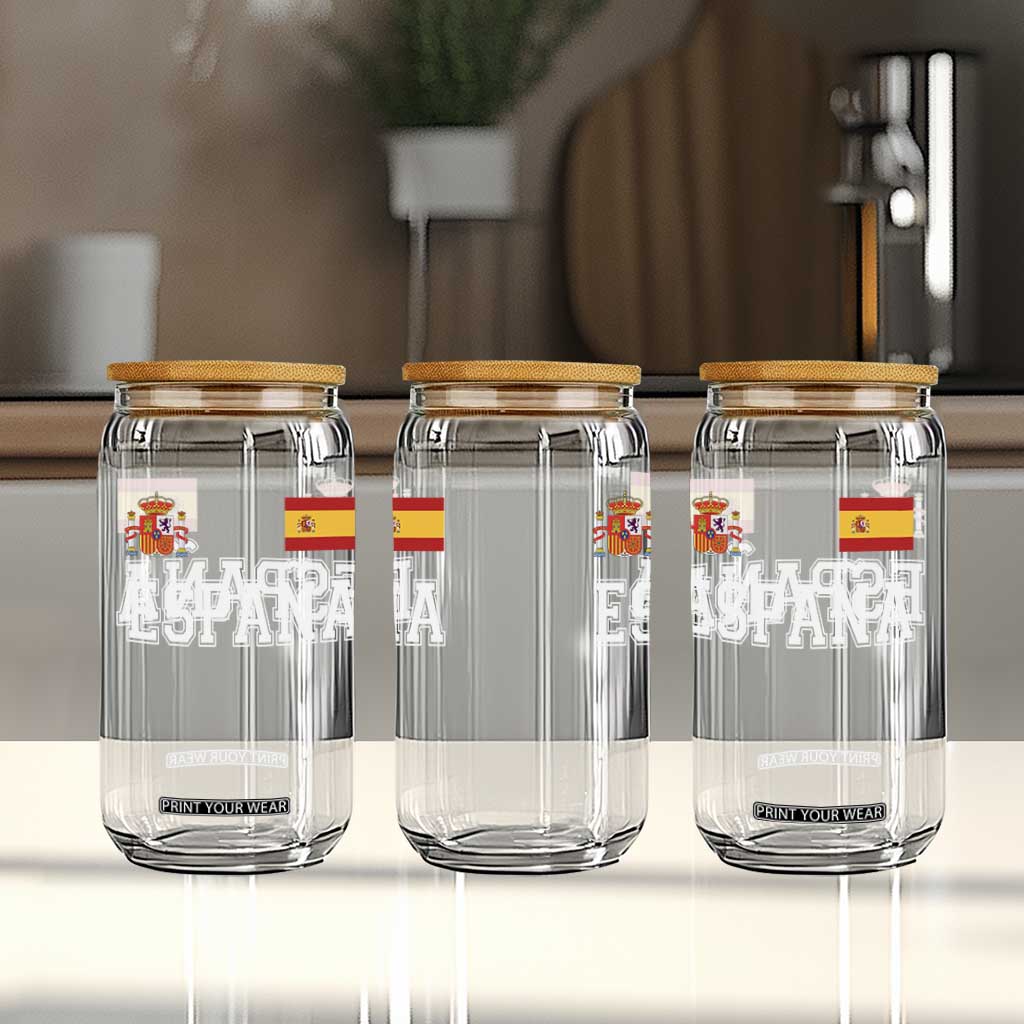 Spain Espana Glass Can Vintage Spanish Flag Royal Crest Graphic TS10 Print Your Wear