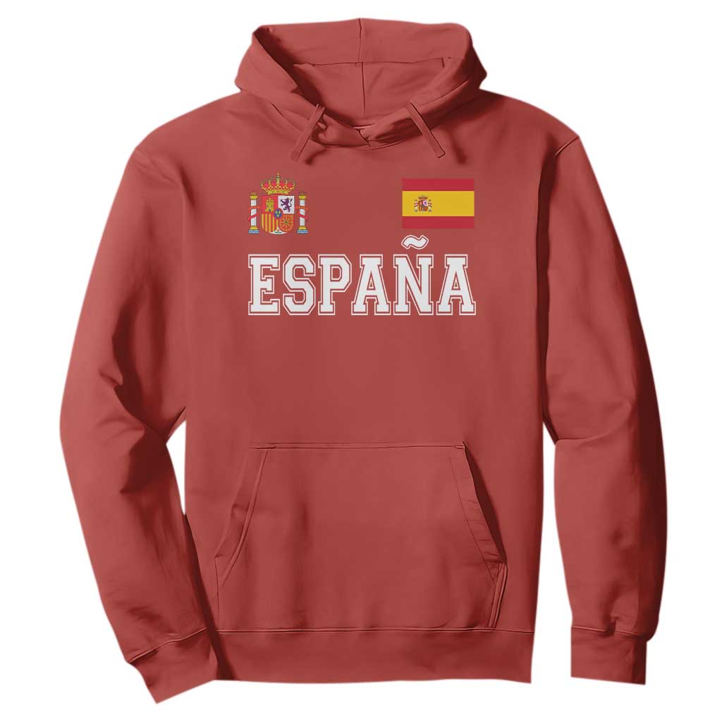 Spain Espana Hoodie Vintage Spanish Flag Royal Crest Graphic TS10 Red Print Your Wear
