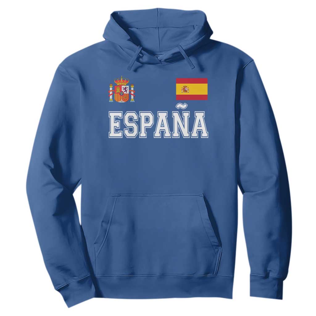 Spain Espana Hoodie Vintage Spanish Flag Royal Crest Graphic TS10 Royal Blue Print Your Wear