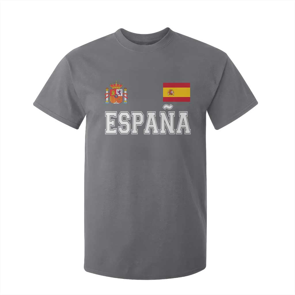 Spain Espana T Shirt For Kid Vintage Spanish Flag Royal Crest Graphic TS10 Charcoal Print Your Wear