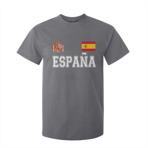 Spain Espana T Shirt For Kid Vintage Spanish Flag Royal Crest Graphic TS10 Charcoal Print Your Wear