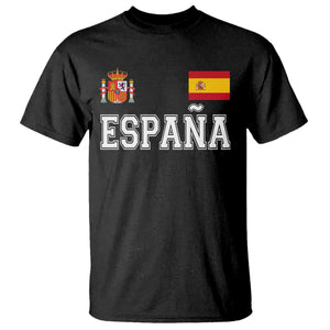 Spain Espana T Shirt Vintage Spanish Flag Royal Crest Graphic TS10 Black Print Your Wear