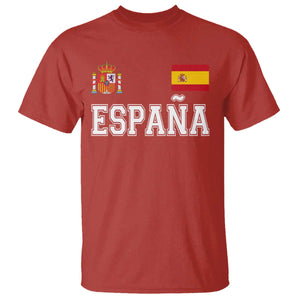 Spain Espana T Shirt Vintage Spanish Flag Royal Crest Graphic TS10 Red Print Your Wear