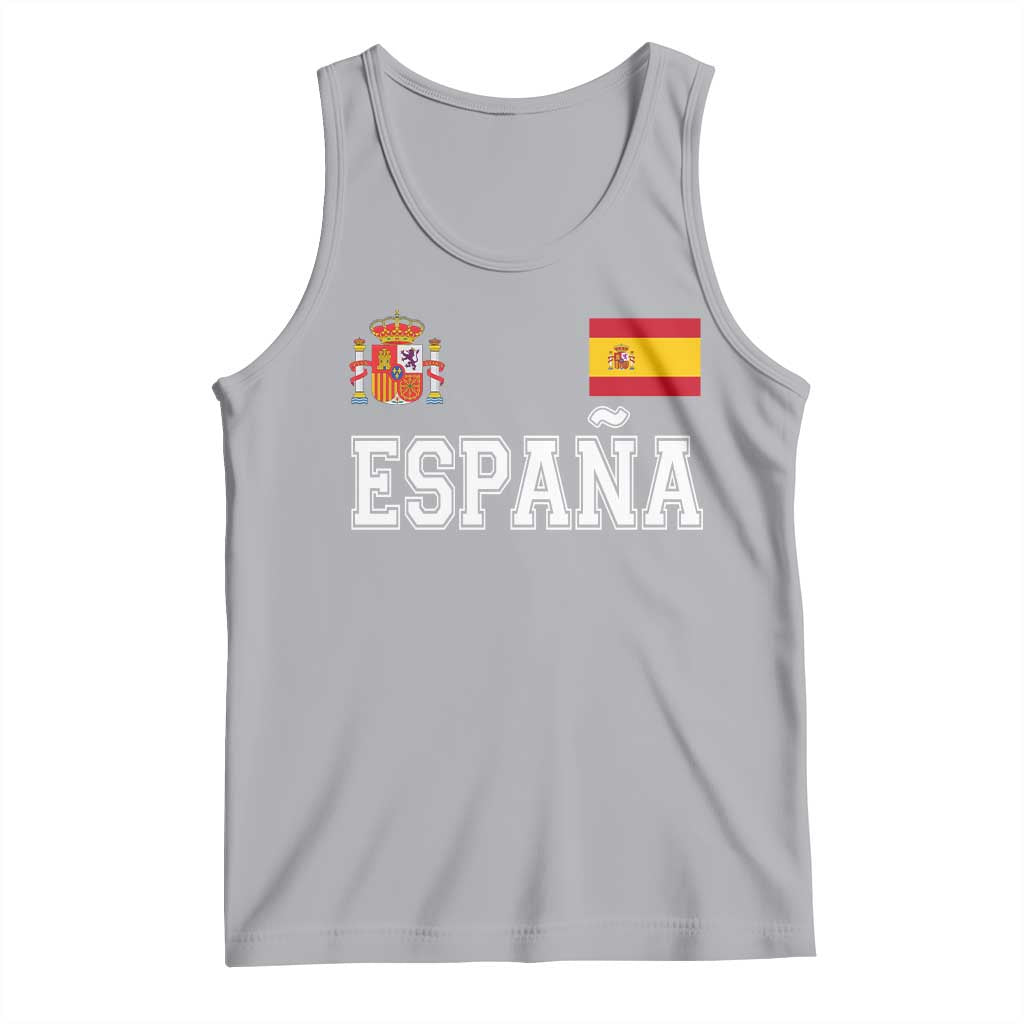 Spain Espana Tank Top Vintage Spanish Flag Royal Crest Graphic TS10 Athletic Heather Print Your Wear