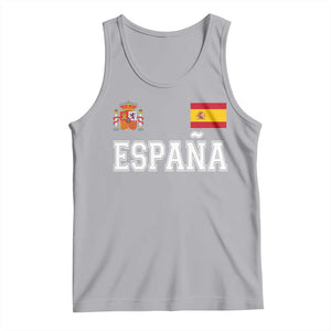 Spain Espana Tank Top Vintage Spanish Flag Royal Crest Graphic TS10 Athletic Heather Print Your Wear
