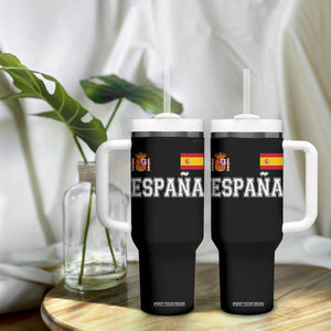 Spain Espana Tumbler With Handle Vintage Spanish Flag Royal Crest Graphic TS10 Print Your Wear
