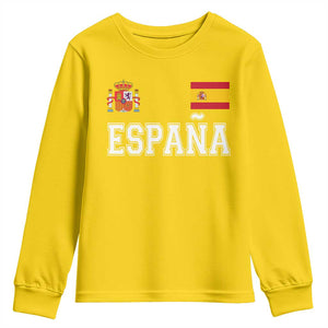 Spain Espana Youth Sweatshirt Vintage Spanish Flag Royal Crest Graphic TS10 Daisy Print Your Wear