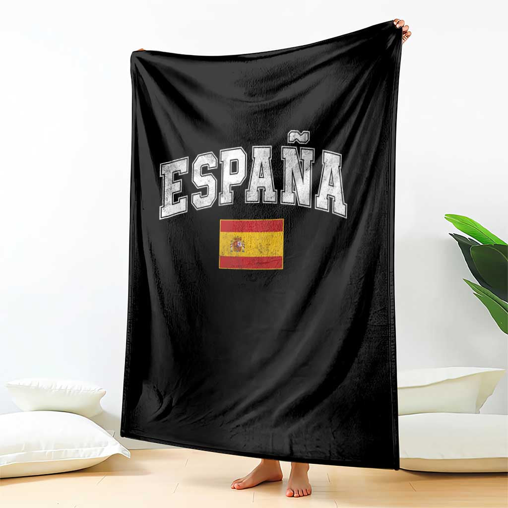 España Vintage Spanish Flag Pride Graphic Throw Blanket TS10 Print Your Wear