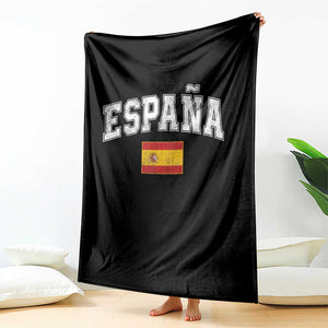 España Vintage Spanish Flag Pride Graphic Throw Blanket TS10 Print Your Wear