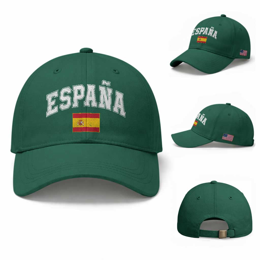 España Vintage Spanish Flag Pride Graphic Baseball Cap TS10 Baseball Cap Universal Fit Irish Green Print Your Wear