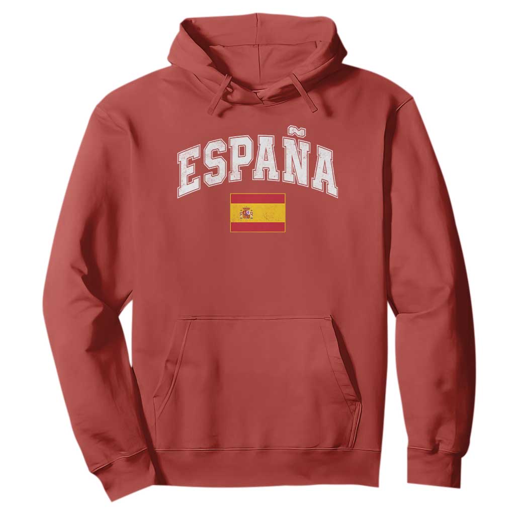 España Vintage Spanish Flag Pride Graphic Hoodie TS10 Red Print Your Wear