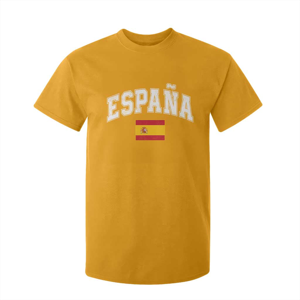 España Vintage Spanish Flag Pride Graphic T Shirt For Kid TS10 Gold Print Your Wear