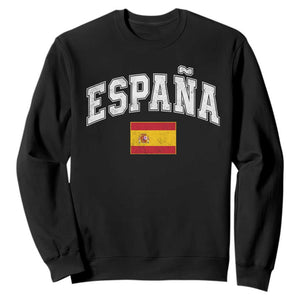 España Vintage Spanish Flag Pride Graphic Sweatshirt TS10 Black Print Your Wear