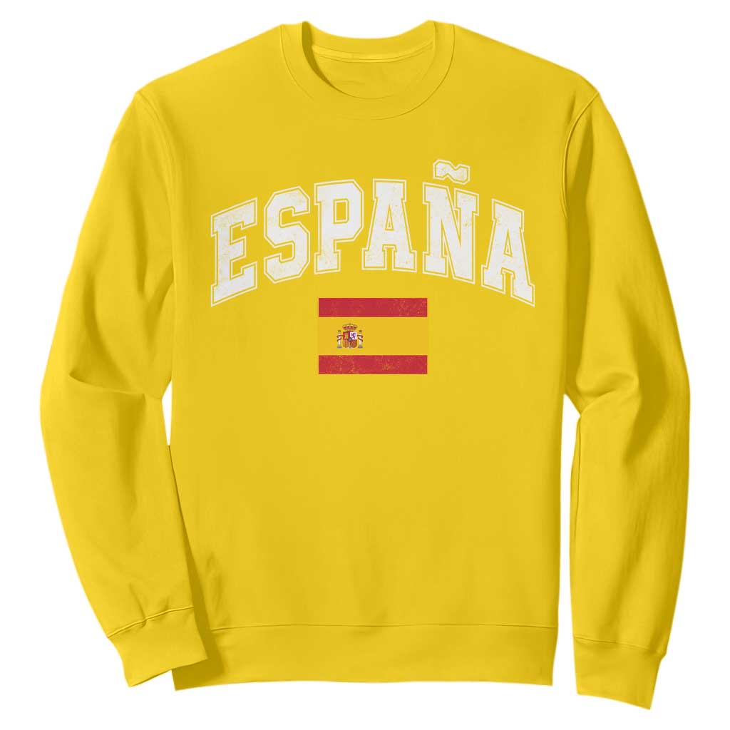 España Vintage Spanish Flag Pride Graphic Sweatshirt TS10 Daisy Print Your Wear