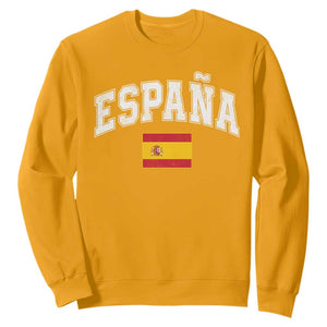 España Vintage Spanish Flag Pride Graphic Sweatshirt TS10 Gold Print Your Wear