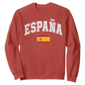 España Vintage Spanish Flag Pride Graphic Sweatshirt TS10 Red Print Your Wear