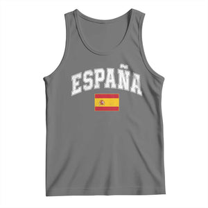 España Vintage Spanish Flag Pride Graphic Tank Top TS10 Black Heather Print Your Wear