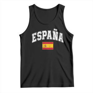 España Vintage Spanish Flag Pride Graphic Tank Top TS10 Black Print Your Wear