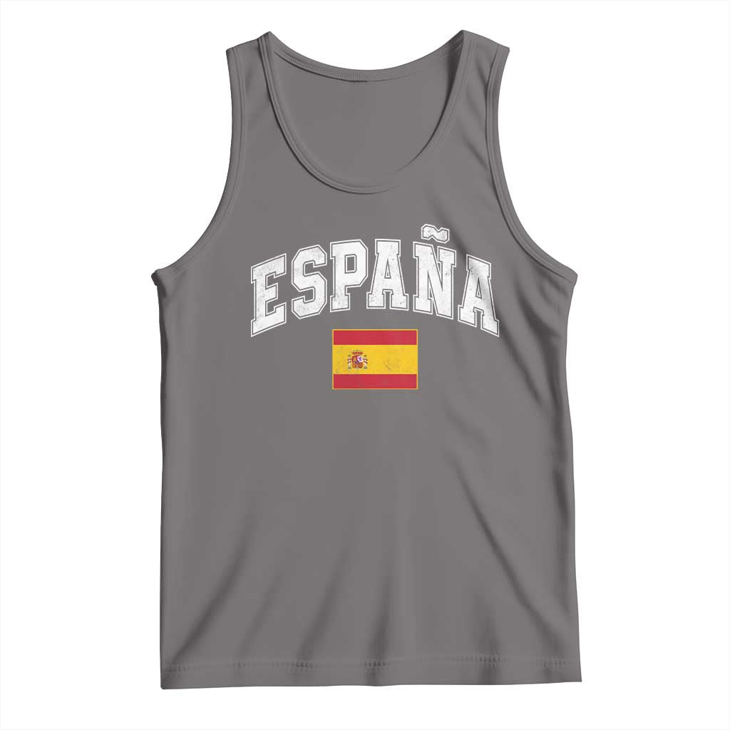 España Vintage Spanish Flag Pride Graphic Tank Top TS10 Deep Heather Print Your Wear