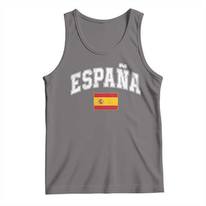 España Vintage Spanish Flag Pride Graphic Tank Top TS10 Deep Heather Print Your Wear