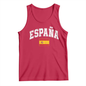 España Vintage Spanish Flag Pride Graphic Tank Top TS10 Red Print Your Wear
