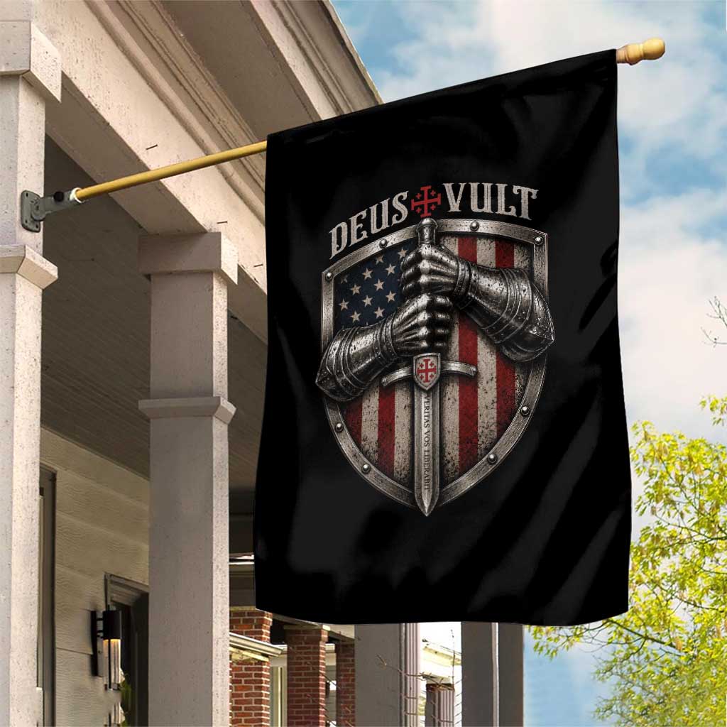 Catholic Knight Templar Crusader Garden Flag Rertro Deus Vult American Flag TS10 Print Your Wear