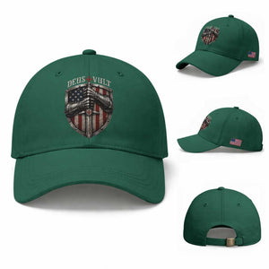 Catholic Knight Templar Crusader Baseball Cap Rertro Deus Vult American Flag TS10 Baseball Cap Universal Fit Irish Green Print Your Wear
