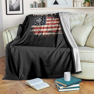 Catholic Knight Templar Crusader Cross Throw Blanket Vintage American Flag TS10 Print Your Wear