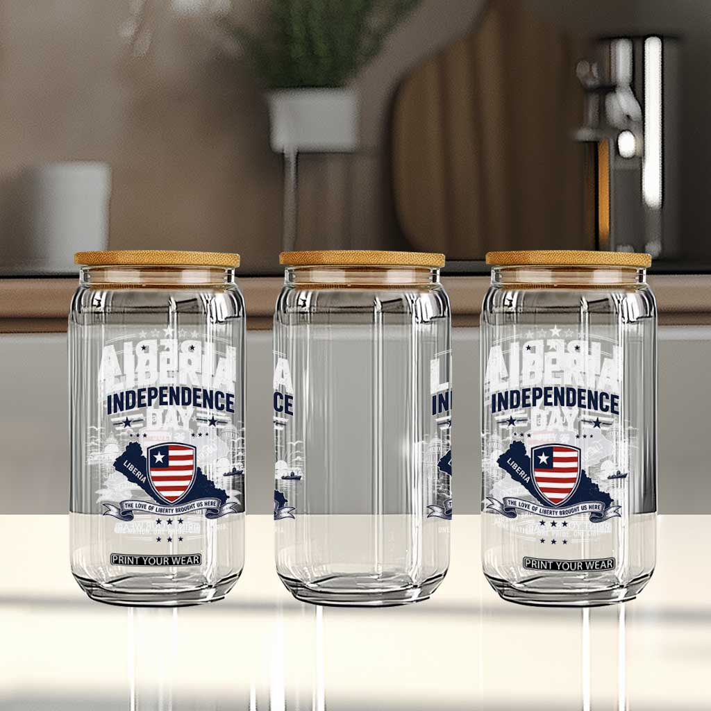 Liberia Independence Day July 26 Patriotic Pride Glass Can TS10 Print Your Wear