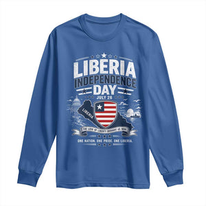 Liberia Independence Day July 26 Patriotic Pride Long Sleeve Shirt TS10 Royal Blue Print Your Wear