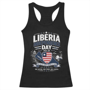 Liberia Independence Day July 26 Patriotic Pride Racerback Tank Top TS10 Black Print Your Wear