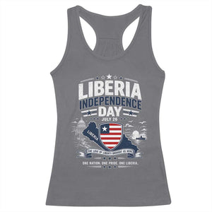 Liberia Independence Day July 26 Patriotic Pride Racerback Tank Top TS10 Charcoal Print Your Wear