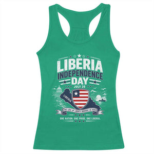 Liberia Independence Day July 26 Patriotic Pride Racerback Tank Top TS10 Irish Green Print Your Wear