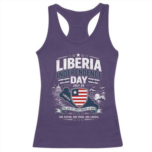 Liberia Independence Day July 26 Patriotic Pride Racerback Tank Top TS10 Purple Print Your Wear