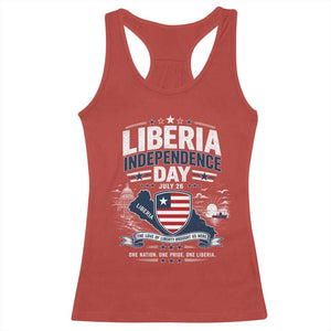 Liberia Independence Day July 26 Patriotic Pride Racerback Tank Top TS10 Red Print Your Wear