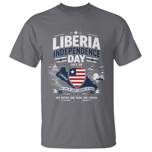 Liberia Independence Day July 26 Patriotic Pride T Shirt TS10 Charcoal Print Your Wear