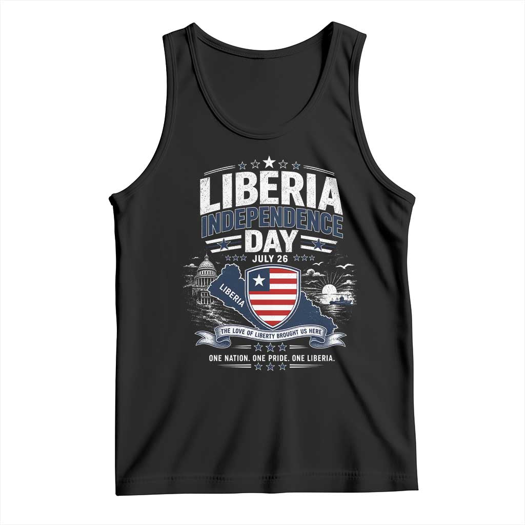 Liberia Independence Day July 26 Patriotic Pride Tank Top TS10 Black Print Your Wear