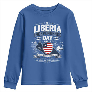 Liberia Independence Day July 26 Patriotic Pride Youth Sweatshirt TS10 Royal Blue Print Your Wear