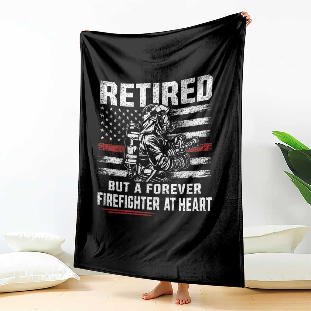 Retired Firefighter Throw Blanket Fireman Pride 911 Rescue Retirement Gift TS10 Print Your Wear