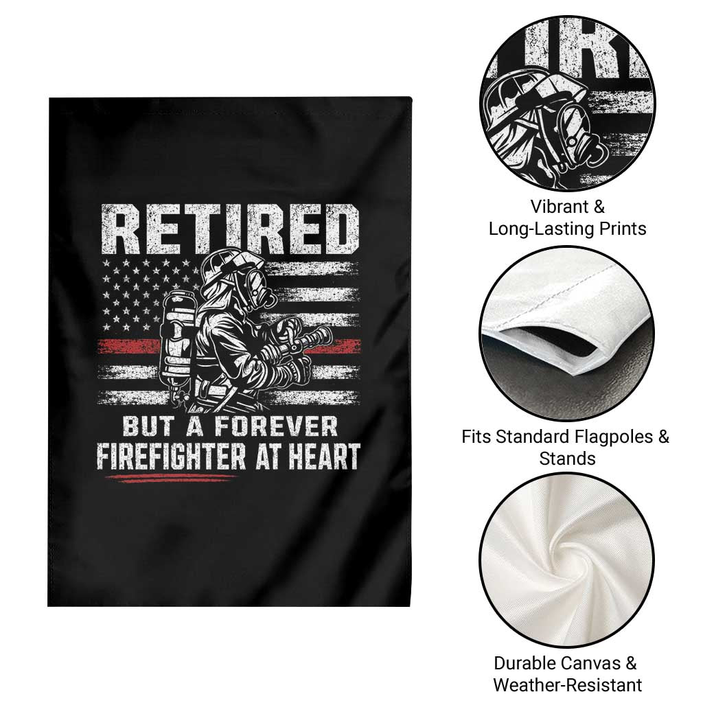 Retired Firefighter Garden Flag Fireman Pride 911 Rescue Retirement Gift TS10 Print Your Wear