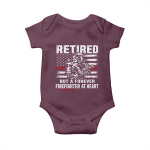 Retired Firefighter Baby Onesie Fireman Pride 911 Rescue Retirement Gift TS10 Maroon Print Your Wear