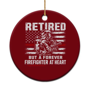 Retired Firefighter Ceramic Ornament Fireman Pride 911 Rescue Retirement Gift TS10 1pc Red Print Your Wear