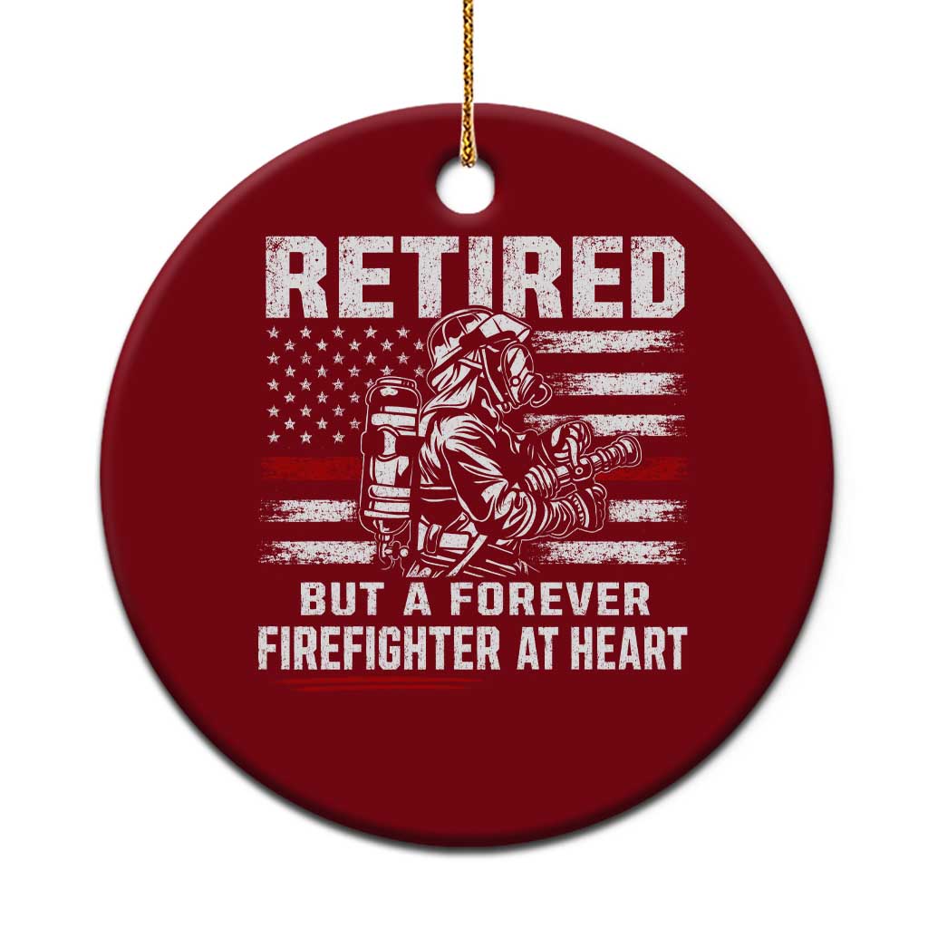 Retired Firefighter Ceramic Ornament Fireman Pride 911 Rescue Retirement Gift TS10 1pc Red Print Your Wear