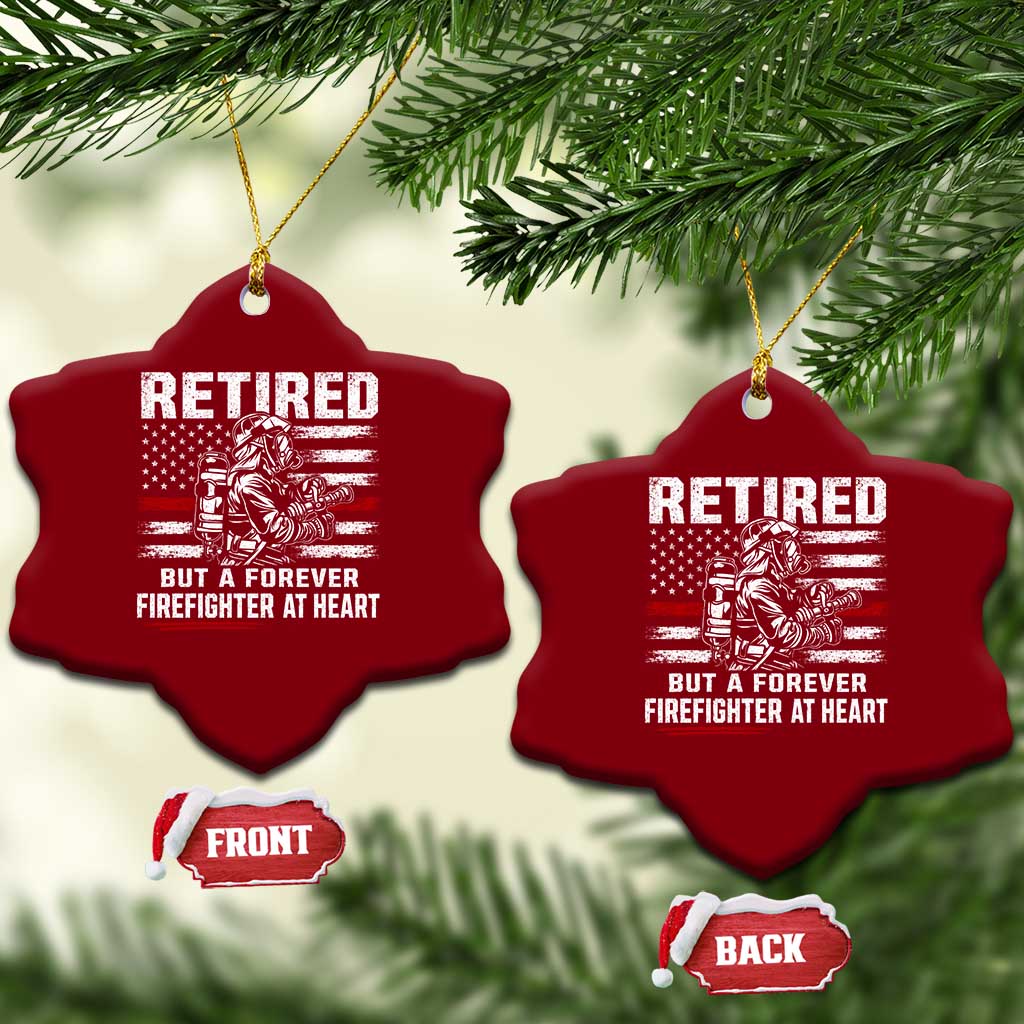 Retired Firefighter Ceramic Ornament Fireman Pride 911 Rescue Retirement Gift TS10 Print Your Wear