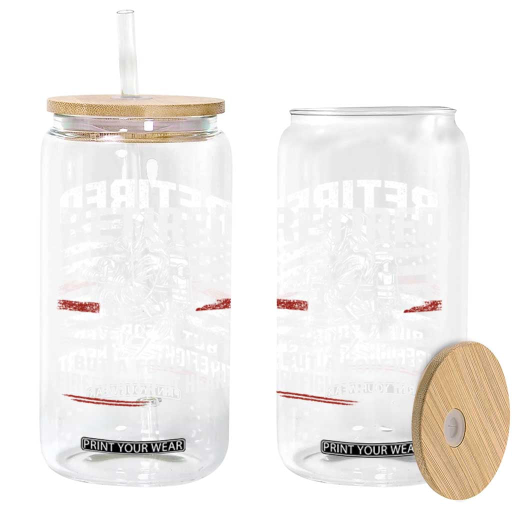 Retired Firefighter Glass Can Fireman Pride 911 Rescue Retirement Gift TS10 Print Your Wear