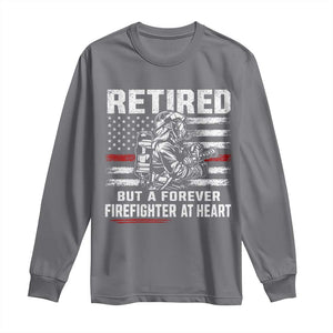 Retired Firefighter Long Sleeve Shirt Fireman Pride 911 Rescue Retirement Gift TS10 Charcoal Print Your Wear