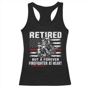 Retired Firefighter Racerback Tank Top Fireman Pride 911 Rescue Retirement Gift TS10 Black Print Your Wear