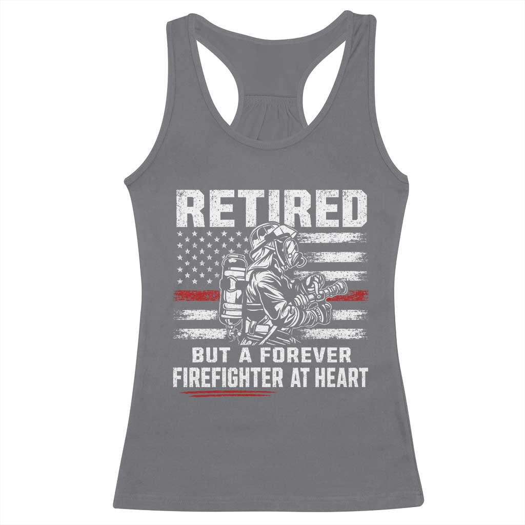 Retired Firefighter Racerback Tank Top Fireman Pride 911 Rescue Retirement Gift TS10 Charcoal Print Your Wear