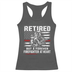 Retired Firefighter Racerback Tank Top Fireman Pride 911 Rescue Retirement Gift TS10 Dark Heather Print Your Wear