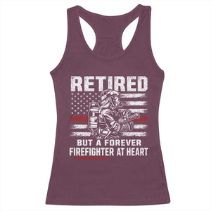 Retired Firefighter Racerback Tank Top Fireman Pride 911 Rescue Retirement Gift TS10 Maroon Print Your Wear